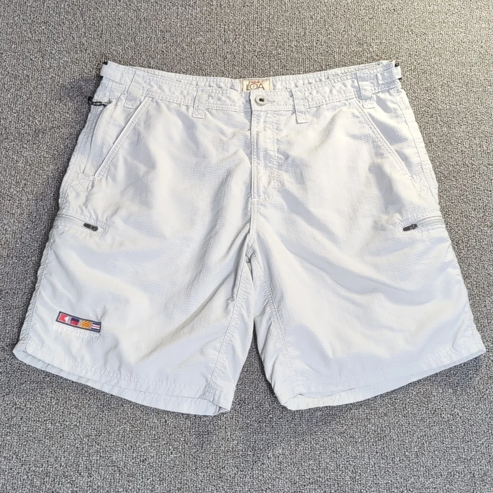 RailRiders Bitter End Ripstop Nylon Adventure Shorts Size 38 in Granite Gray